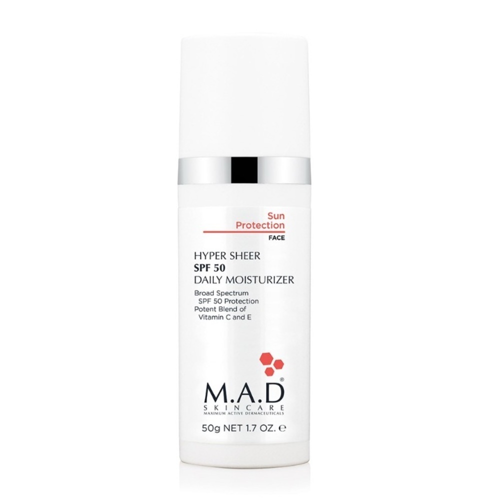 M.A.D SKINCARE Hyper Sheer SPF 50 Daily Moisturizer | NEW | Full Size | SPF50